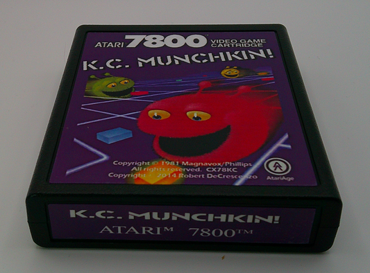 KC Munchkin – Atari 7800 and 7800+ Reproduction Game Cartridge NTSC